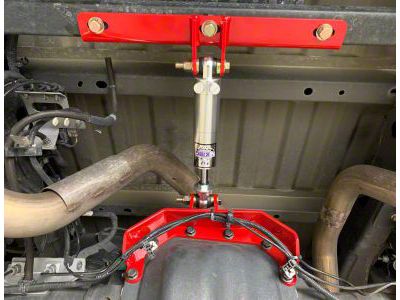 Bwoody Performance Rear Adjustable 8.80-Inch Differential Brace; Red (15-25 F-150 w/ 8.8-Inch Rear Differential, Excluding Raptor)
