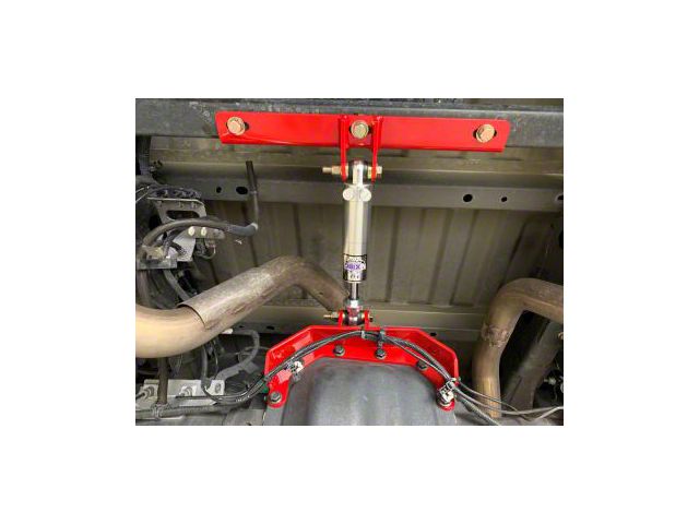 Bwoody Performance Rear Adjustable 8.80-Inch Differential Brace; Red (15-24 F-150 w/ 8.8-Inch Rear Differential, Excluding Raptor)