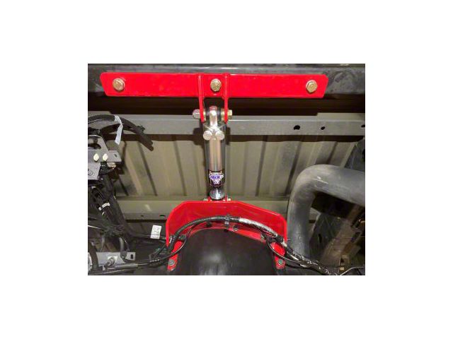 Bwoody Performance Rear Adjustable 9.75-Inch Differential Brace; Red (15-24 F-150 w/ 9.75-Inch Rear Differential, Excluding Raptor)