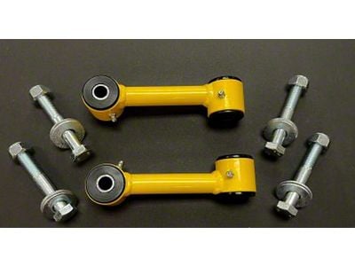 Bwoody Performance Front Sway Bar Links with Grease Fittings; Wrinkle Black (21-24 RAM 1500 TRX)