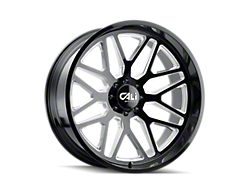 Cali Off-Road Invader Gloss Black Milled 8-Lug Wheel; 22x12; -51mm Offset (03-09 RAM 3500 SRW)