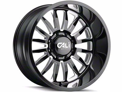 Cali Off-Road Summit Gloss Black Milled 6-Lug Wheel; 20x10; -25mm Offset (04-08 F-150)