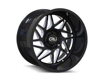 Cali Off-Road Gemini Gloss Black Milled 8-Lug Wheel; 20x12; -51mm Offset (08-10 F-250 Super Duty)