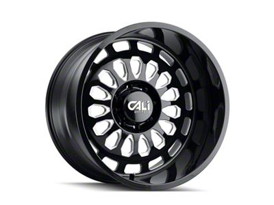 Cali Off-Road Paradox Gloss Black Milled 8-Lug Wheel; 20x12; -51mm Offset (08-10 F-250 Super Duty)
