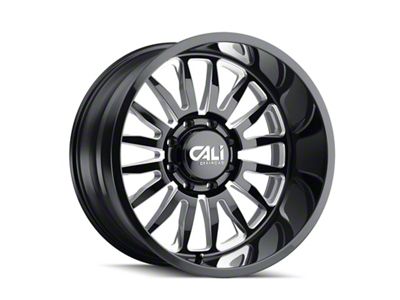 Cali Off-Road Summit Gloss Black Milled 8-Lug Wheel; 22x12; -51mm Offset (08-10 F-250 Super Duty)