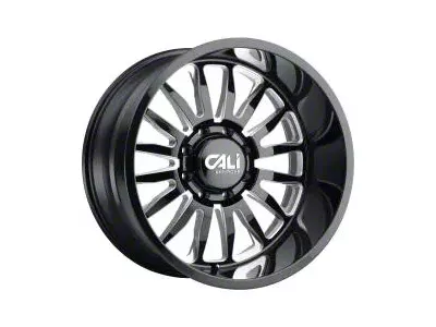 Cali Off-Road Summit Gloss Black Milled 8-Lug Wheel; 24x14; -76mm Offset (08-10 F-250 Super Duty)