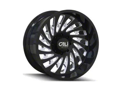 Cali Off-Road Switchback Gloss Black Milled 8-Lug Wheel; 20x10; -25mm Offset (08-10 F-250 Super Duty)