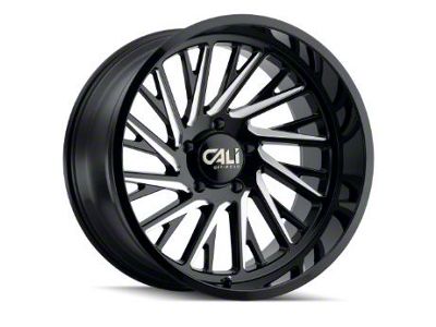 Cali Off-Road Purge Gloss Black Milled 8-Lug Wheel; 22x12; -51mm Offset (08-10 F-350 Super Duty SRW)