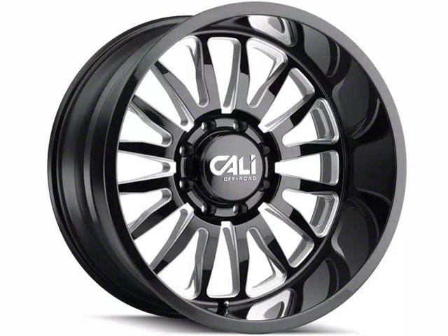 Cali Off-Road Summit Gloss Black Milled 6-Lug Wheel; 20x10; -25mm Offset (09-14 F-150)