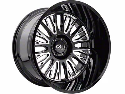Cali Off-Road Vertex Gloss Black Milled 6-Lug Wheel; 20x10; -25mm Offset (14-18 Silverado 1500)