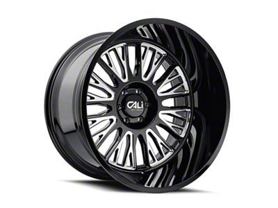 Cali Off-Road Vertex Black Milled 6-Lug Wheel; 22x12; -44mm Offset (15-20 F-150)