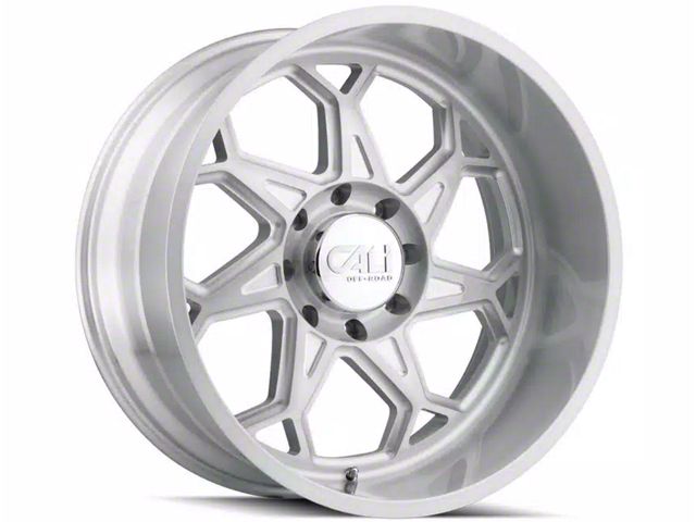 Cali Off-Road Sevenfold Brushed Clear Gloss 6-Lug Wheel; 22x12; -51mm Offset (15-20 Yukon)