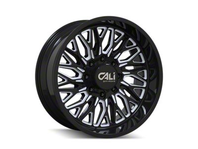 Cali Off-Road Crusher Gloss Black Milled 8-Lug Wheel; 22x10; -19mm Offset (17-22 F-250 Super Duty)