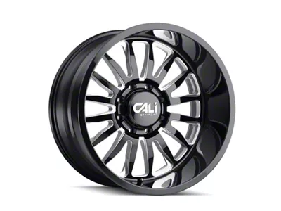 Cali Off-Road Summit Gloss Black Milled 8-Lug Wheel; 22x12; -51mm Offset (99-07 F-250 Super Duty)