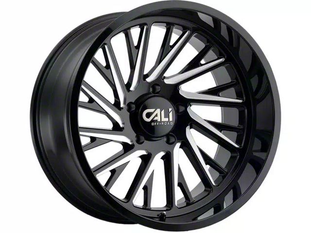 Cali Off-Road Purge Gloss Black Milled 6-Lug Wheel; 20x12; -51mm Offset (99-06 Silverado 1500)