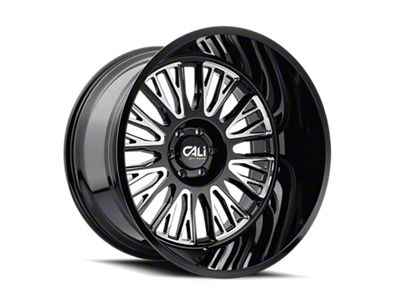 Cali Off-Road Vertex Gloss Black Milled 6-Lug Wheel; 24x14; -76mm Offset (23-26 Colorado)
