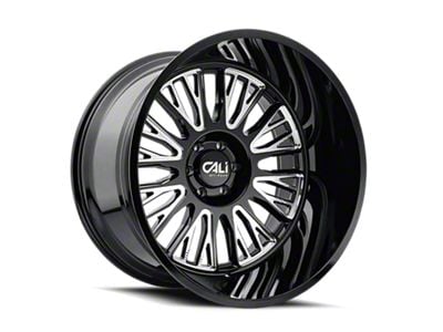 Cali Off-Road Vertex Gloss Black Milled 8-Lug Wheel; 24x14; -76mm Offset (23-24 F-250 Super Duty)