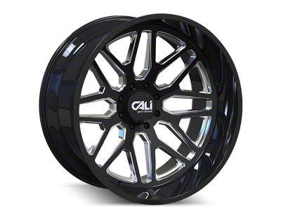 Cali Off-Road Invader Gloss Black Milled 6-Lug Wheel; 20x10; -25mm Offset (19-25 RAM 1500)