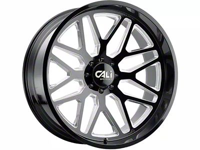 Cali Off-Road Invader Gloss Black Milled 6-Lug Wheel; 20x12; -51mm Offset (19-25 RAM 1500)