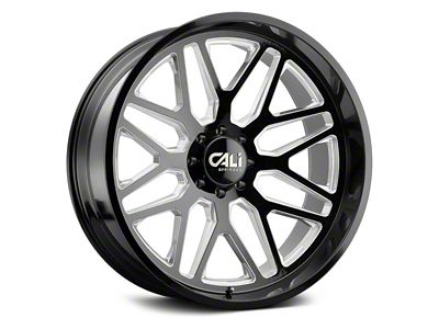 Cali Off-Road Invader Gloss Black Milled 6-Lug Wheel; 22x12; -51mm Offset (19-25 RAM 1500)
