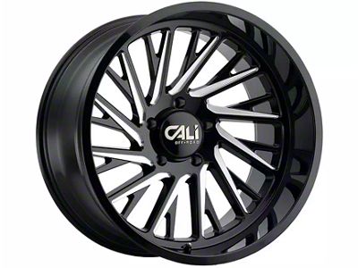 Cali Off-Road Purge Gloss Black Milled Spokes 6-Lug Wheel; 22x12; -51mm Offset (19-25 RAM 1500)