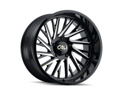 Cali Off-Road Purge Gloss Black Milled 6-Lug Wheel; 24x14; -76mm Offset (19-26 Sierra 1500)