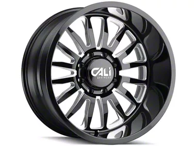 Cali Off-Road Summit Gloss Black Milled 6-Lug Wheel; 22x10; 0mm Offset (19-25 Sierra 1500)