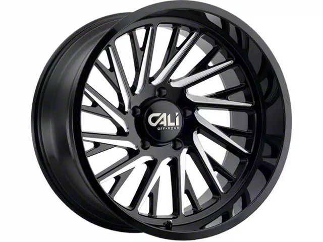 Cali Off-Road Purge Gloss Black Milled 6-Lug Wheel; 20x10; -25mm Offset (19-24 Silverado 1500)