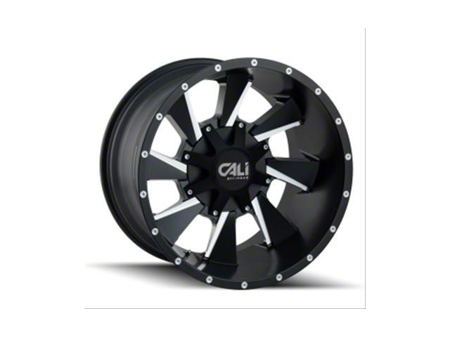 Cali Off-Road Distorted Satin Black Milled 6-Lug Wheel; 20x9; 0mm Offset (21-24 Tahoe)
