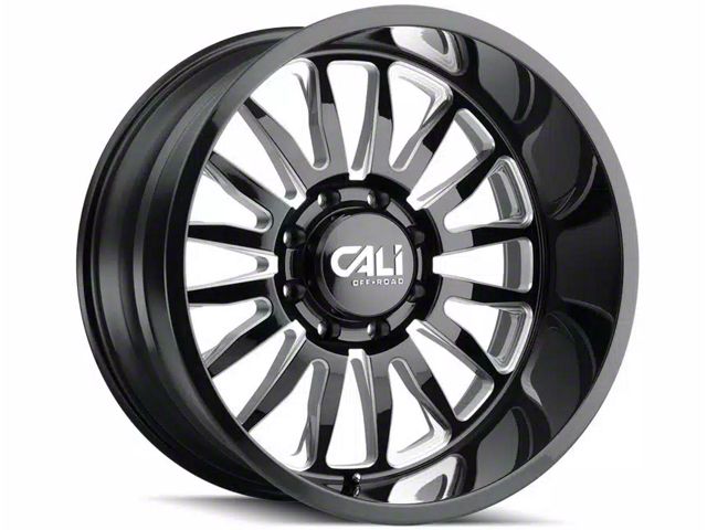 Cali Off-Road Summit Gloss Black Milled 6-Lug Wheel; 22x10; 0mm Offset (21-24 Yukon)