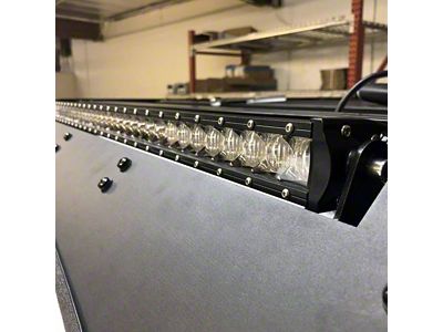 42-Inch Slim Amber LED Light Bar with Tall Amber Backlight Swtich and 40-Inch Cut-Out Prinsu Roof Rack Slim LED Light Bar Bracket Kit (Universal; Some Adaptation May Be Required)