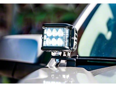 Cali Raised LED 27W Side Shooter LED Lights with Ditch Mounting Brackets (19-24 Ranger)