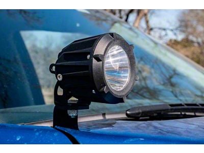 Cali Raised LED 3.50-Inch Round Cannon LED Pod Lights with Ditch Mounting Brackets (19-23 Ranger)