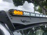 Dual Function LED Light Bar with Tall Dual Function Switch and Prinsu Roof Rack Mounting Bracket Kit (Universal; Some Adaptation May Be Required)