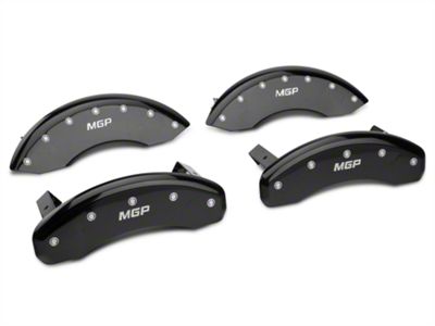 MGP Brake Caliper Covers with MGP Logo; Black; Front and Rear (04-08 F-150)