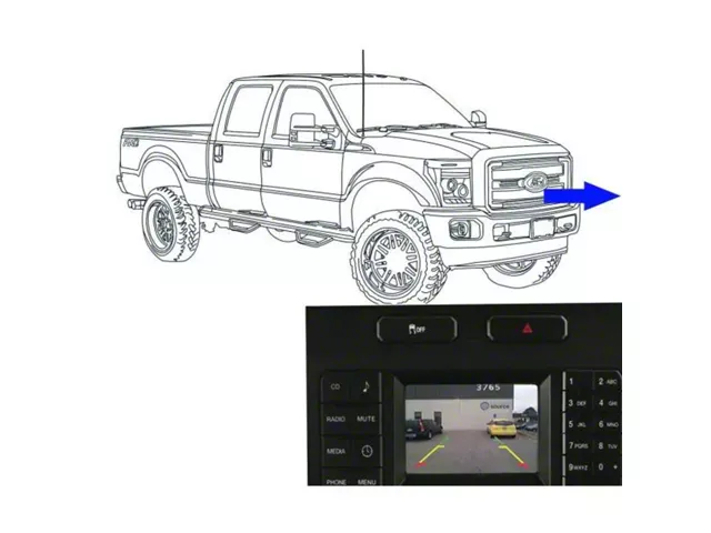 Camera Source Front Camera Kit for MyFord 4.20-Inch Factory Display (17-22 F-350 Super Duty)