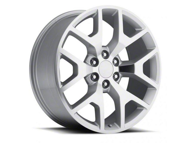 2014 Sierra Replica Silver Machined 6-Lug Wheel; 20x9; 27mm Offset (23-24 Canyon)