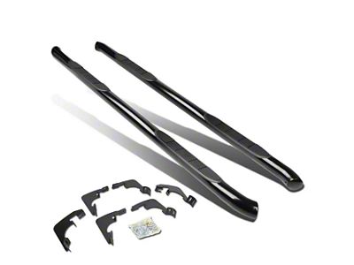 3-Inch Round Side Step Bars; Black (15-22 Canyon Crew Cab)