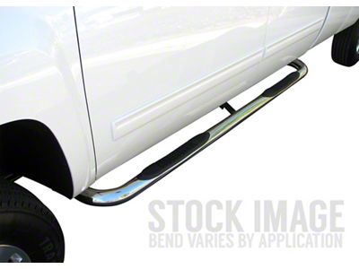 3-Inch Round Side Step Bars; Stainless Steel (15-25 Canyon Crew Cab)