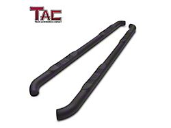 3-Inch Round Side Step Bars; Textured Black (15-25 Canyon Crew Cab)