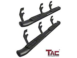 4.25-Inch PNC Oval Side Step Bars; Textured Black (15-25 Canyon Crew Cab)