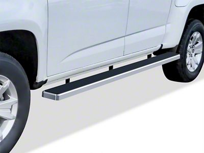 5-Inch iStep Wheel-to-Wheel Running Boards; Hairline Silver (15-22 Canyon Crew Cab w/ 5-Foot Short Box)
