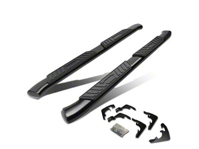 5-Inch Oval Side Step Bars; Black (15-22 Canyon Extended Cab)