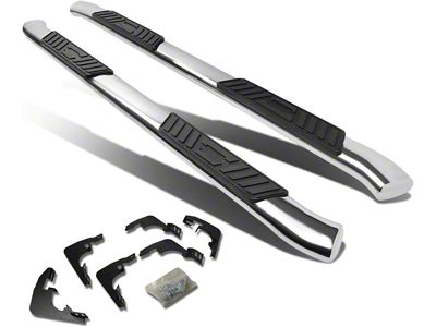 5-Inch Oval Side Step Bars; Stainless Steel (15-22 Canyon Crew Cab)