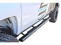 5-Inch Oval Straight Side Step Bars; Semi Gloss Black (15-25 Canyon Crew Cab)