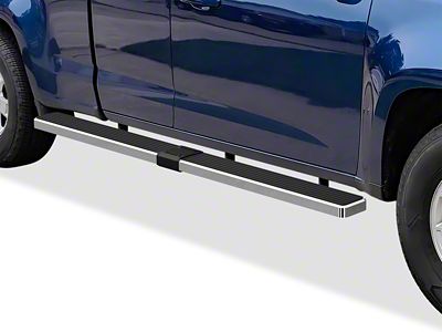 6-Inch Wheel-to-Wheel Running Boards; Hairline Silver (15-22 Canyon Crew Cab w/ 6-Foot Long Box)