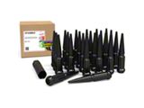 Black Spike Lug Nut Kit; 14mm x 1.5; Set of 24 (15-26 Canyon)