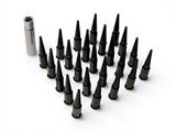 Black Spike Lug Nuts for Aftermarket Wheels; M14x1.5; Set of 24 (15-26 Canyon)