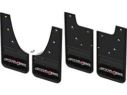 Black Wrap No-Drill Mud Flaps with AT4X Logo; Front and Rear (23-26 Canyon AT4X)