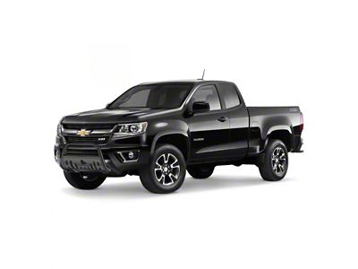 Bull Bar with Black Skid Plate; Black (15-22 Canyon)